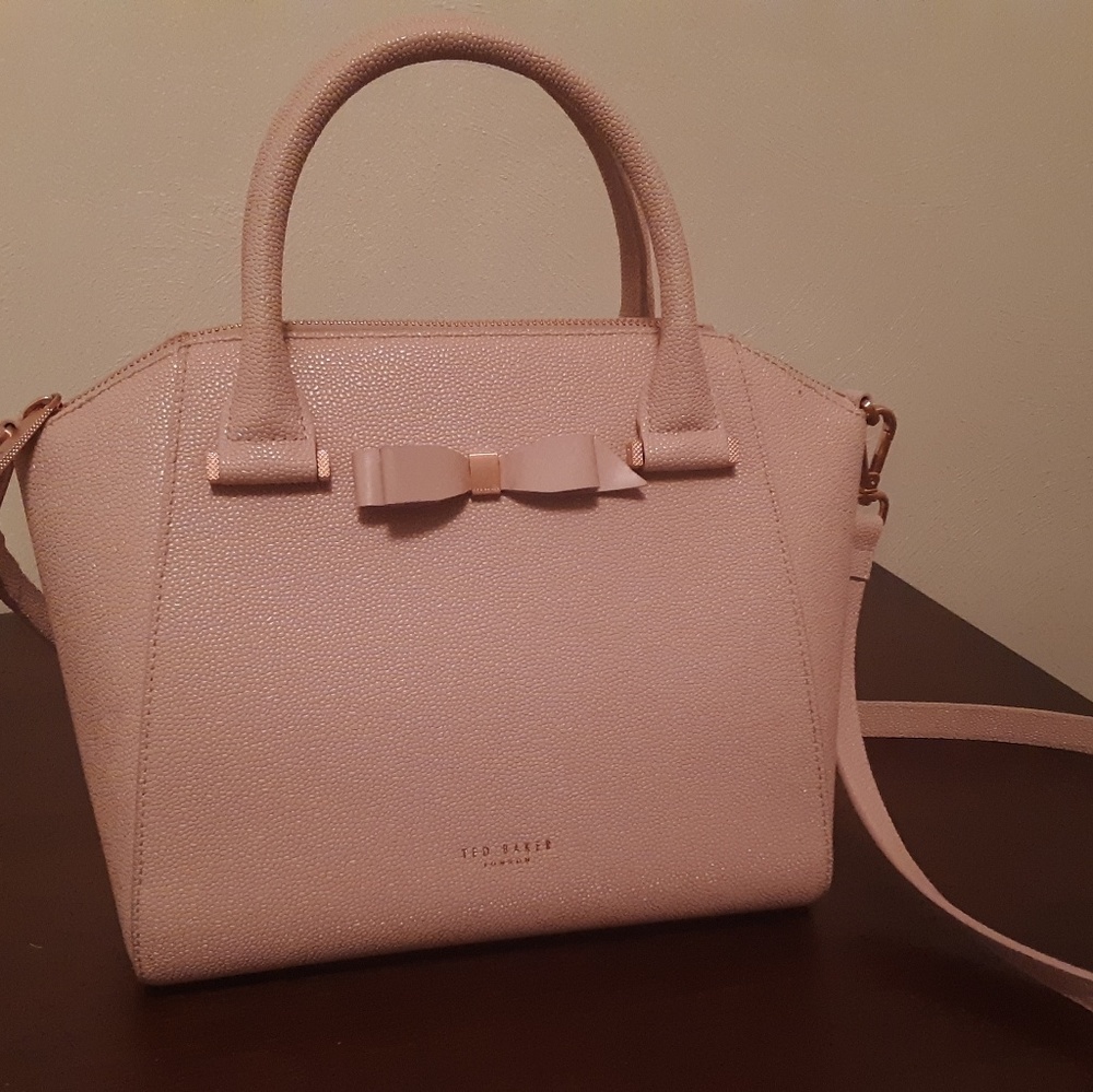 Ted Baker pink and rose gold purse